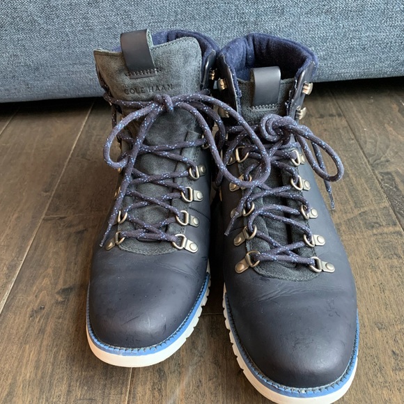 Men’s Cole Haan ZeroGrand Blue Waterproof Hiker Boots size 11.5